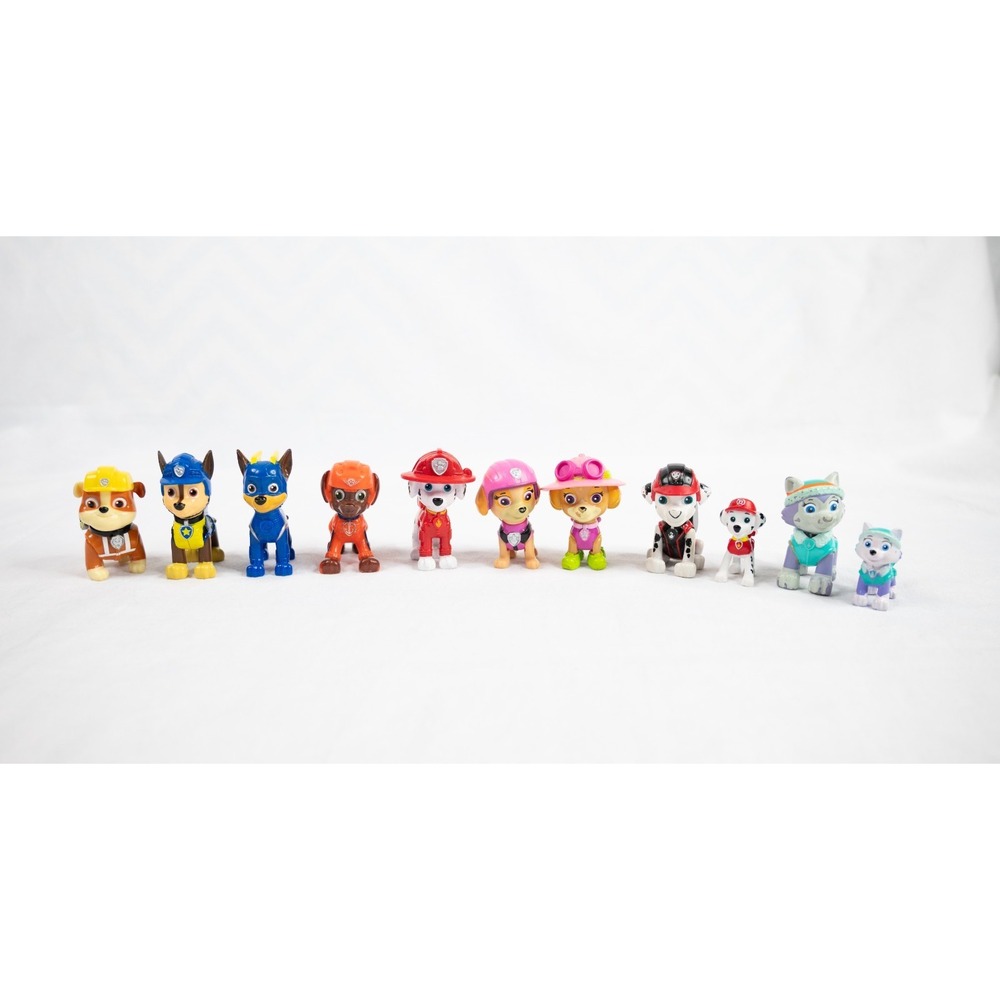 Lot of 11 Paw‎ Patrol Figures Toy Skye Chase Rubble Everest Marshall
